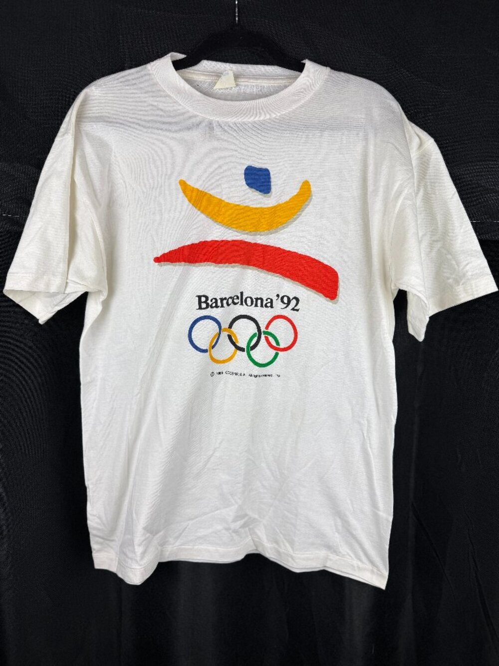 1990's Barcelona Olympics T-Shirt 1992 Vintage (Size L)